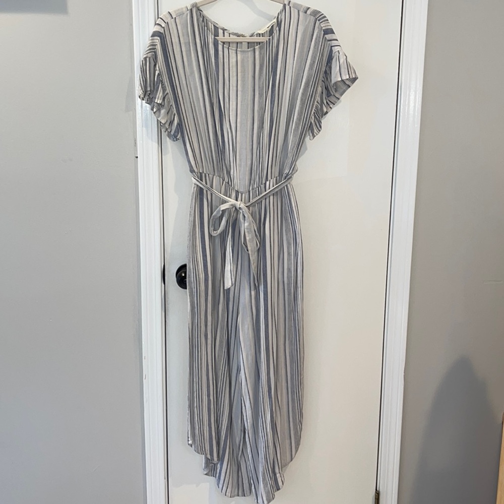 June & Hudson Mixed Stripe Open Back Jumpsuit - image 1
